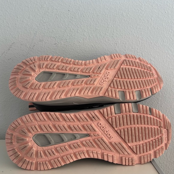 ADIDAS GREY & PINK LACE UP TENNIS SHOES SZ 7.5 - Picture 5 of 8